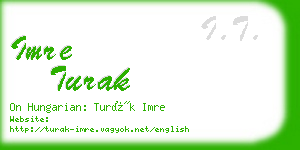 imre turak business card